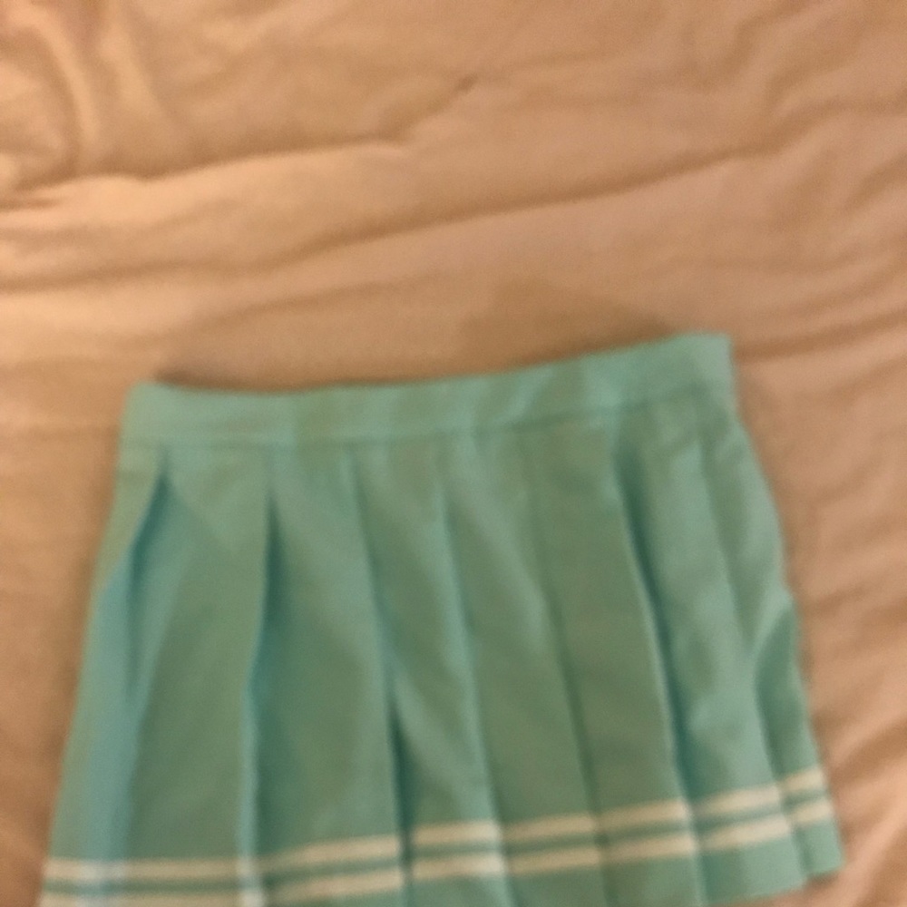 Mint mini pleated skirt